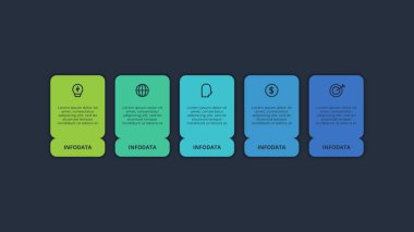 Dikdörtgen bilgi. İş veri görselleştirmesi.