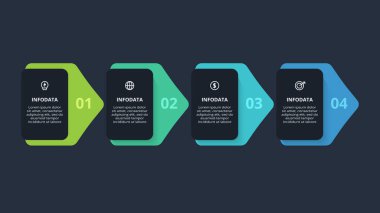 Dikdörtgen bilgi. İş veri görselleştirmesi.