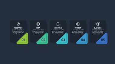 Dikdörtgen bilgi. İş veri görselleştirmesi.