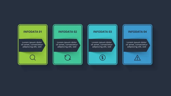 stock vector Rectangles infographic. Business data visualization.