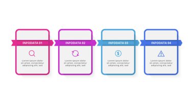 Dikdörtgen bilgi. İş veri görselleştirmesi.