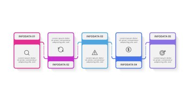 Dikdörtgen bilgi. İş veri görselleştirmesi.