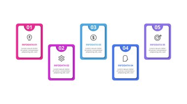 Dikdörtgen bilgi. İş veri görselleştirmesi.