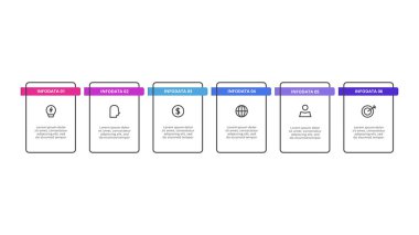 Dikdörtgen bilgi. İş veri görselleştirmesi.