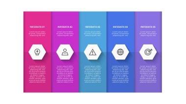 Dikdörtgen bilgi. İş veri görselleştirmesi.