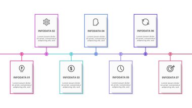 Dikdörtgen bilgi. İş veri görselleştirmesi.