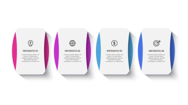 Basamaklı dikdörtgenler. İş veri görselleştirmesi.