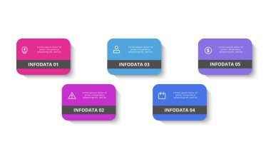 Dikdörtgenler ile bilgi. İş veri görselleştirmesi.