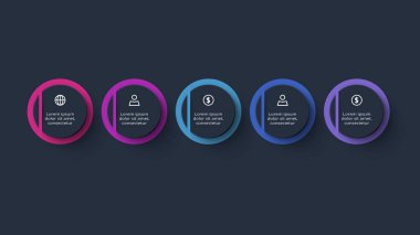 Adımları, seçenekleri, bölümleri veya süreçleri olan yaratıcı bilgi kavramı.