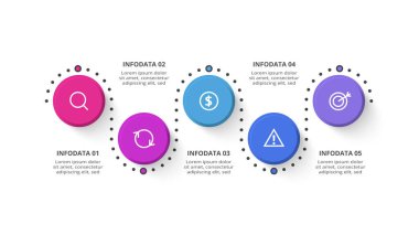 Web, iş, sunumlar, vektör illüstrasyonu için zaman çizelgesi bilgi şablonu