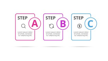 İşlemlerle ilgili bilgi içeren dikdörtgenler. İş veri görselleştirmesi.