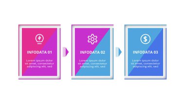 İşlemlerle ilgili bilgi içeren dikdörtgenler. İş veri görselleştirmesi.