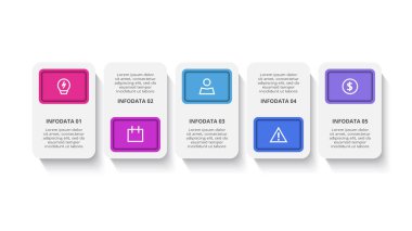 İşlemlerle ilgili bilgi içeren dikdörtgenler. İş veri görselleştirmesi.