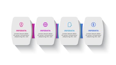 İşlemlerle ilgili bilgi içeren dikdörtgenler. İş veri görselleştirmesi.