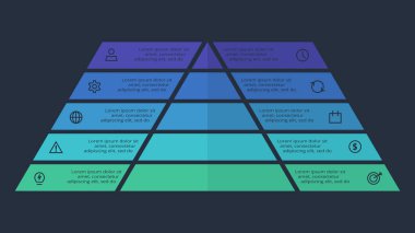 Web, iş, sunumlar, vektör illüstrasyonu için üçgen bilgi şablonu