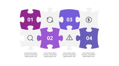 5 element, sunum ve vektör illüstrasyonlu bulmaca bilgisi.