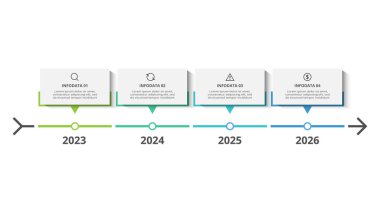 Web, iş, sunum vektörü illüstrasyonu için bilgi şablonu
