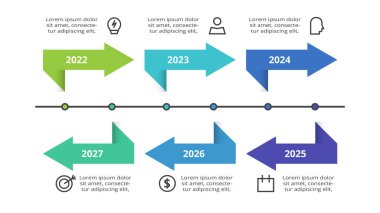 Web, iş, sunum vektörü illüstrasyonu için bilgi şablonu
