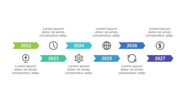 Web, iş, sunum vektörü illüstrasyonu için bilgi şablonu