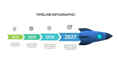 Web, iş, sunum vektörü illüstrasyonu için bilgi şablonu