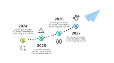 Web, iş, sunum vektörü illüstrasyonu için bilgi şablonu