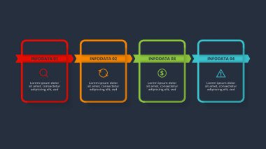 Dikdörtgen bilgi. İş veri görselleştirmesi.