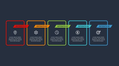 Dikdörtgen bilgi. İş veri görselleştirmesi.