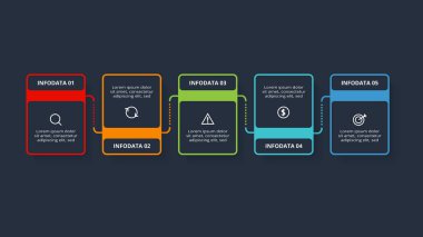 Dikdörtgen bilgi. İş veri görselleştirmesi.