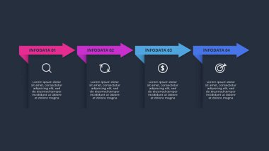 Dikdörtgen bilgi. İş veri görselleştirmesi.