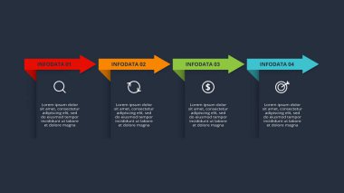Dikdörtgen bilgi. İş veri görselleştirmesi.