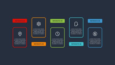 Dikdörtgen bilgi. İş veri görselleştirmesi.