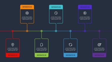Dikdörtgen bilgi. İş veri görselleştirmesi.