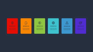 Dikdörtgen bilgi. İş veri görselleştirmesi.