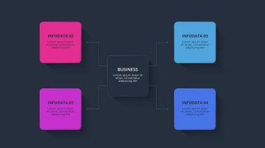 Dikdörtgen bilgi. İş veri görselleştirmesi.