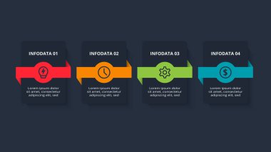 Dikdörtgen bilgi. İş veri görselleştirmesi.