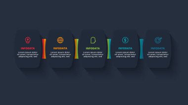 Dikdörtgen bilgi. İş veri görselleştirmesi.