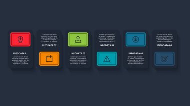 Dikdörtgen bilgi. İş veri görselleştirmesi.