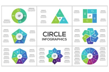 Çember bilgilerini ayarla. İş veri görselleştirmesi.
