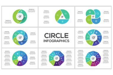 Çember bilgilerini ayarla. İş veri görselleştirmesi.