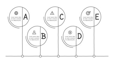 Sunum için Doodle iş şablonu