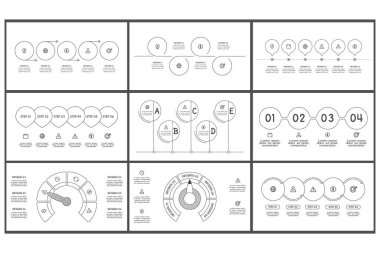 Sunum için Doodle Vektör iş şablonu