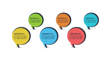 İş verisi görselleştirmesi. Bilgi şablonu için yaratıcı konsept