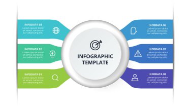 Infographic için yaratıcı bir kavram. İş veri görselleştirmesi.