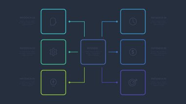 Siyah arkaplanda ağ şablonu.