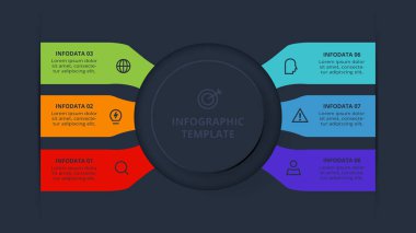 Siyah arkaplanda ağ şablonu.