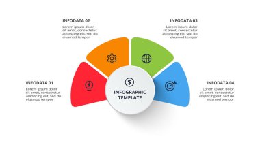 İş verisi görselleştirmesi. İşlem çizelgesi. Grafik ögeleri, basamaklı diyagram, seçenekler, parçalar veya süreçler