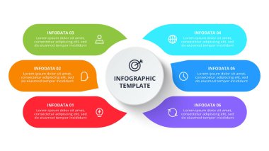 Adımları, seçenekleri, bölümleri veya süreçleri olan yaratıcı bilgi kavramı.