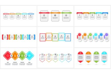 Bilgi adımları, seçenekler, bölümler veya süreçler için yaratıcı bir kavram belirle.