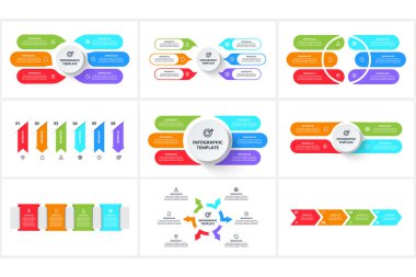 Bilgi adımları, seçenekler, bölümler veya süreçler için yaratıcı bir kavram belirle.