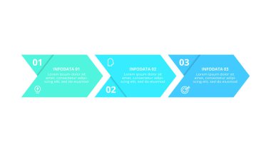 Bilgi adımları, seçenekler, parçalar veya süreçler için iş akışı konsepti. İş veri görselleştirmesi.